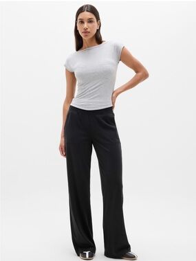 Athleta Black Wide-Leg Lounge Pants